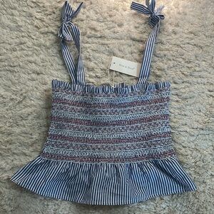 Red white and Blue Bow tank top